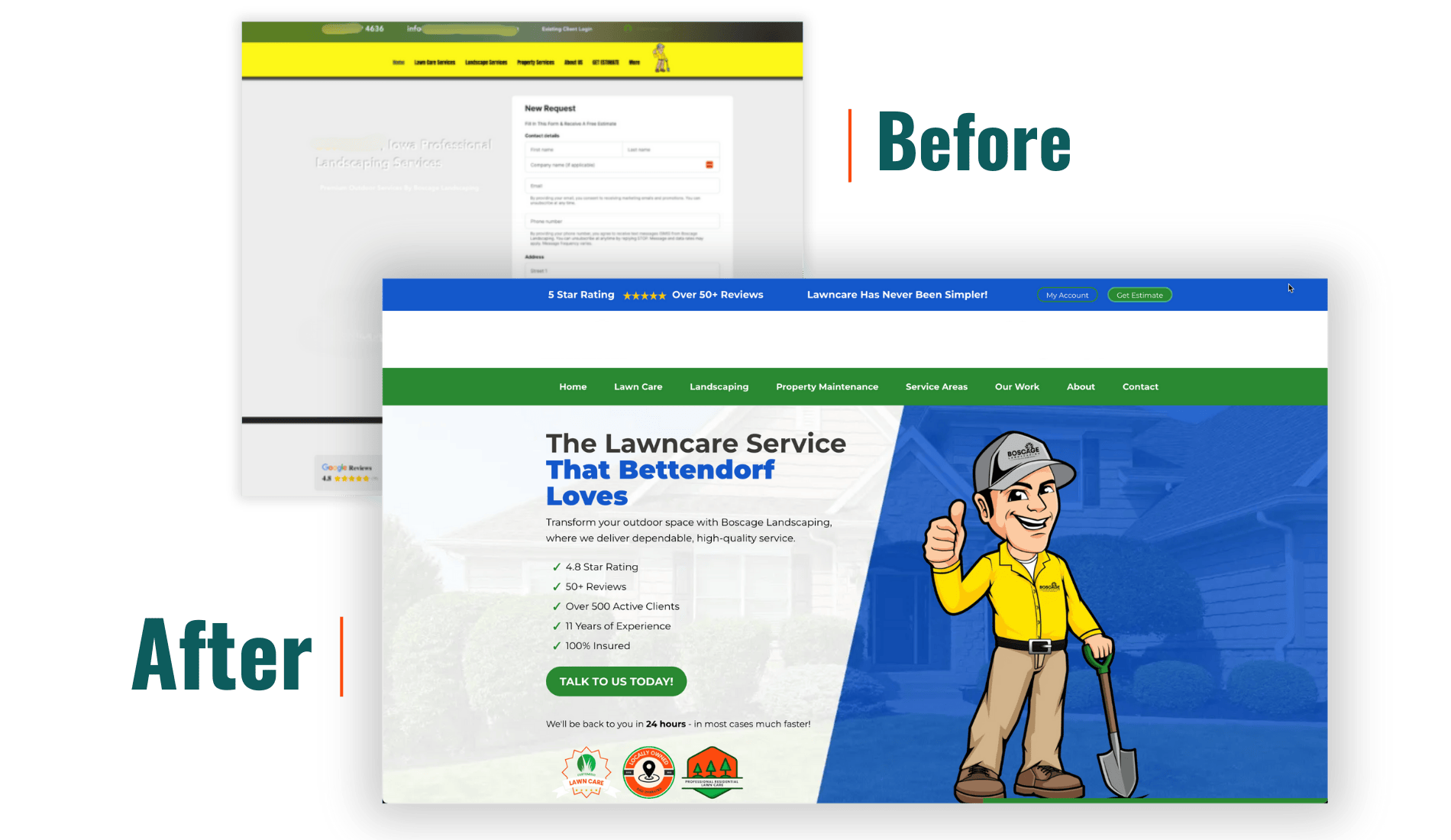 Lawncare Website Homepage Redesign
